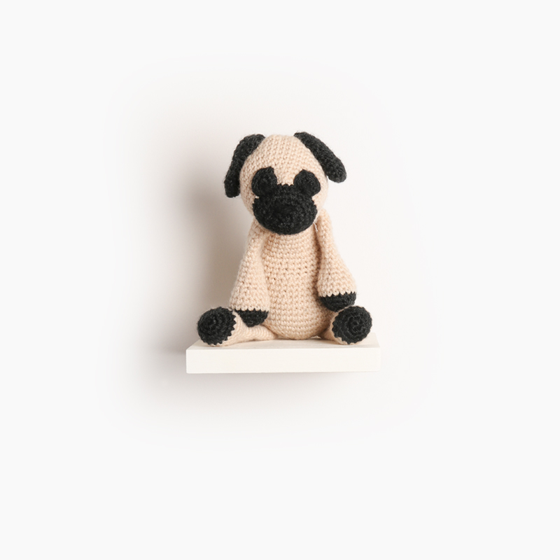 pug dog puppy crochet amigurumi project pattern kerry lord Edward's menagerie